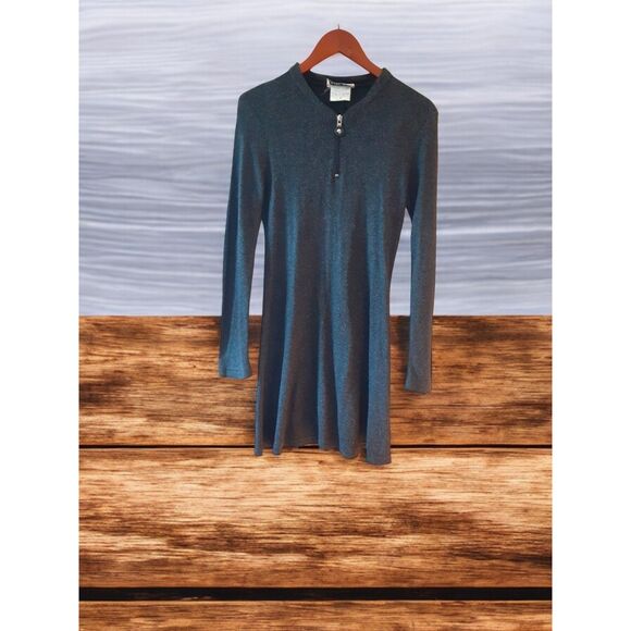 Byer Too California 100% Acrylic Knit Sweater Dress Gray Size M Vintage Prepp - Picture 1 of 10